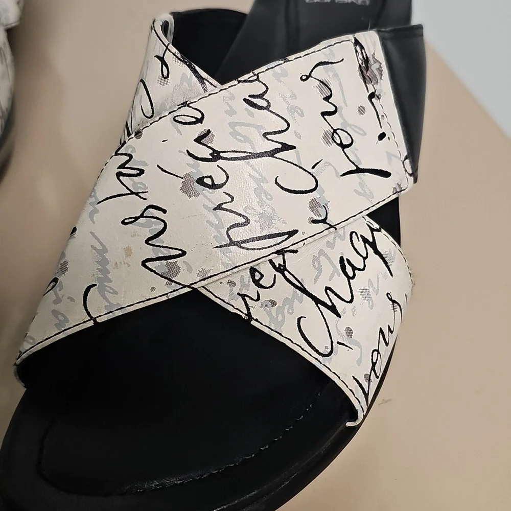 DANSKO AVA PRINT Black/White 38 Sandals Shoes Comfort Leather - Picture 7 of 10